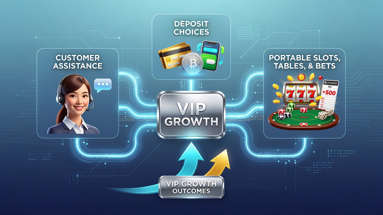 Illustration zu Kundenservice und Einzahlungsoptionen in mobilen Slots und Wetten