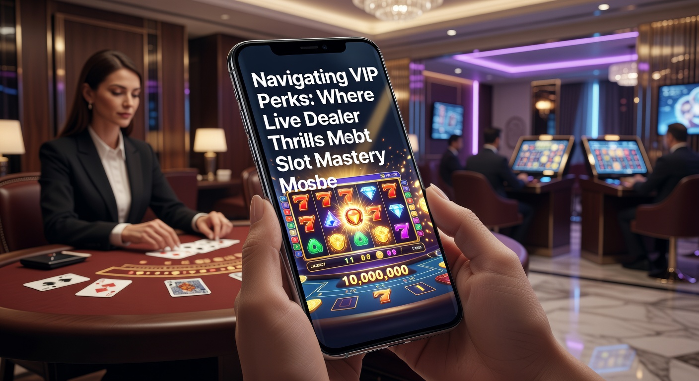 Ein VIP-Spieler genießt Live-Dealer-Blackjack auf seinem Smartphone, umgeben von exklusiven Perks wie personalisierten Boni.