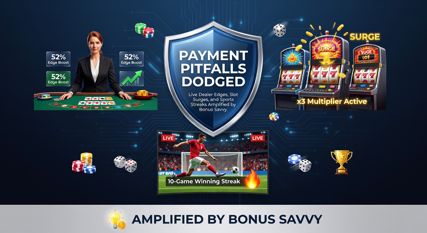 Dynamische Szene mit Slot-Maschinen, Sportwetten und Live-Dealern auf Mobile-Geräten, unterstrichen von Bonus-Icons
