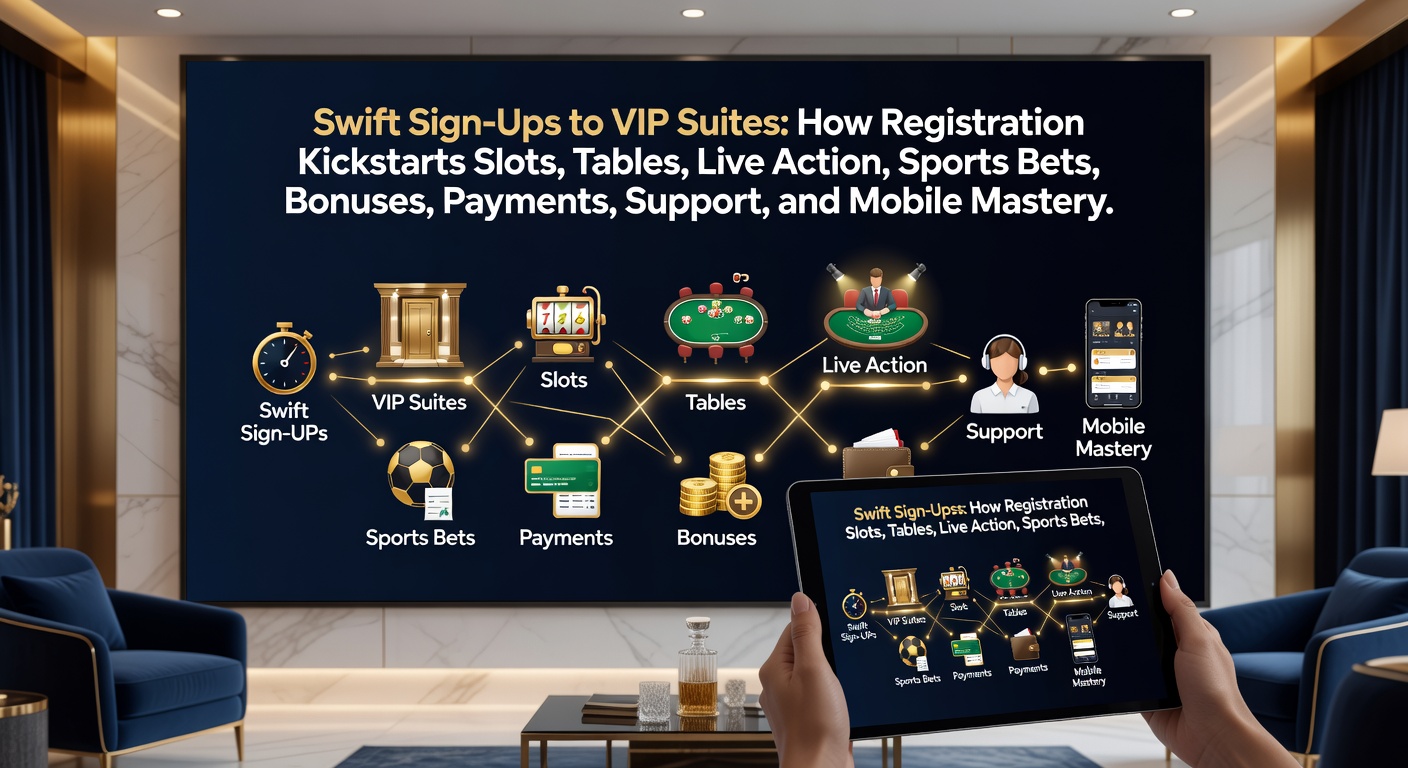 Schnelle Registrierung auf einem Smartphone, die den Einstieg in die Welt der Online-Casinos mit Slots und Live-Tischen symbolisiert